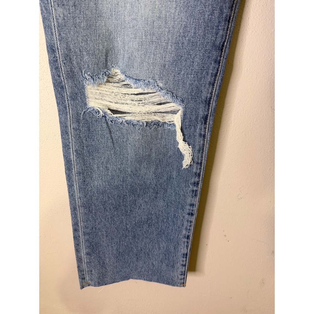 BlankNYC The Baxter Ribcage Straight Leg Jeans Blue Distressed Size 29 High Rise - Picture 8 of 13